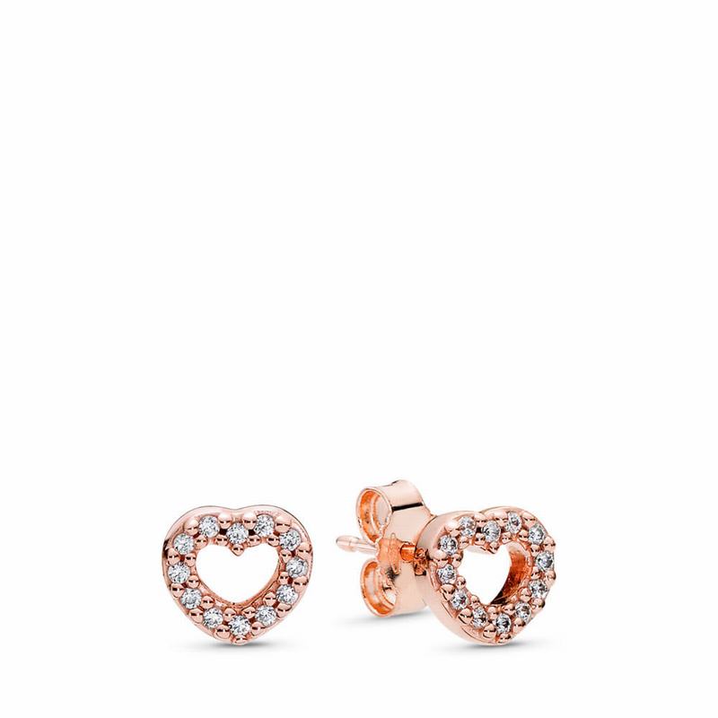 Pandora Rose™ Captured Hearts Stud Earrings Egypt GP3189065